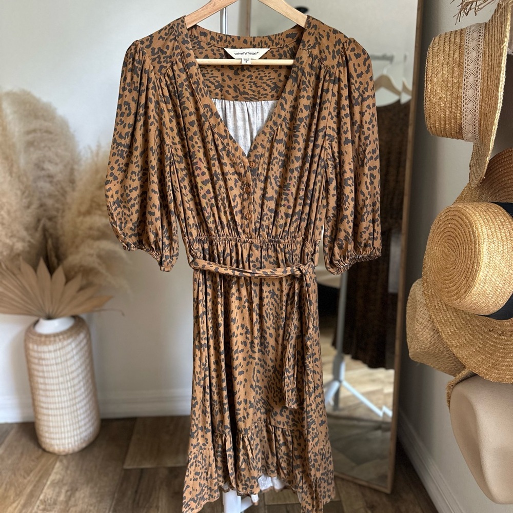 Leopard Print Midi Dress